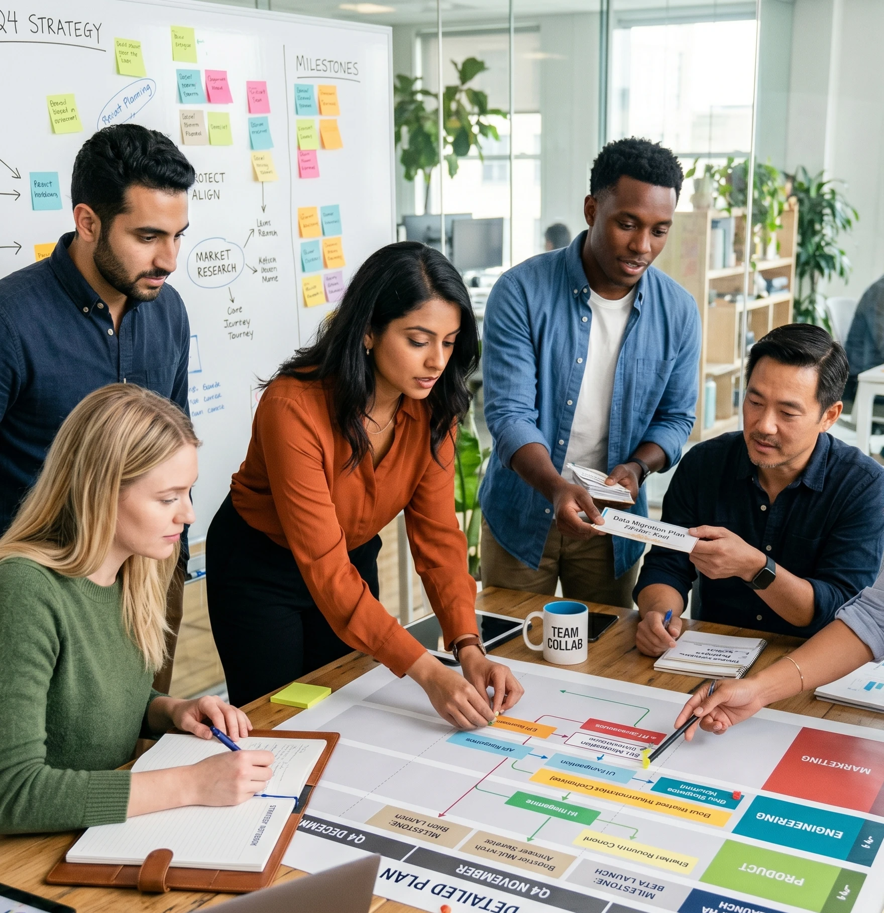 Consulting team reviewing an eCommerce strategy and operating plan